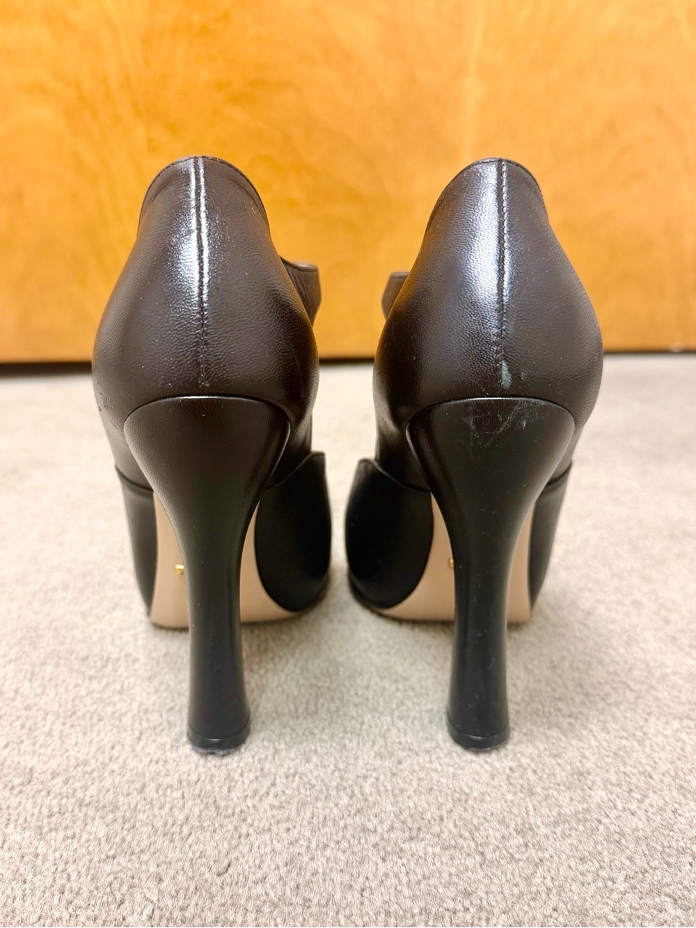 GUCCI ⚜️ Lesley Mary Jane Malaga Kid Leather Pumps - Picture 5 of 9